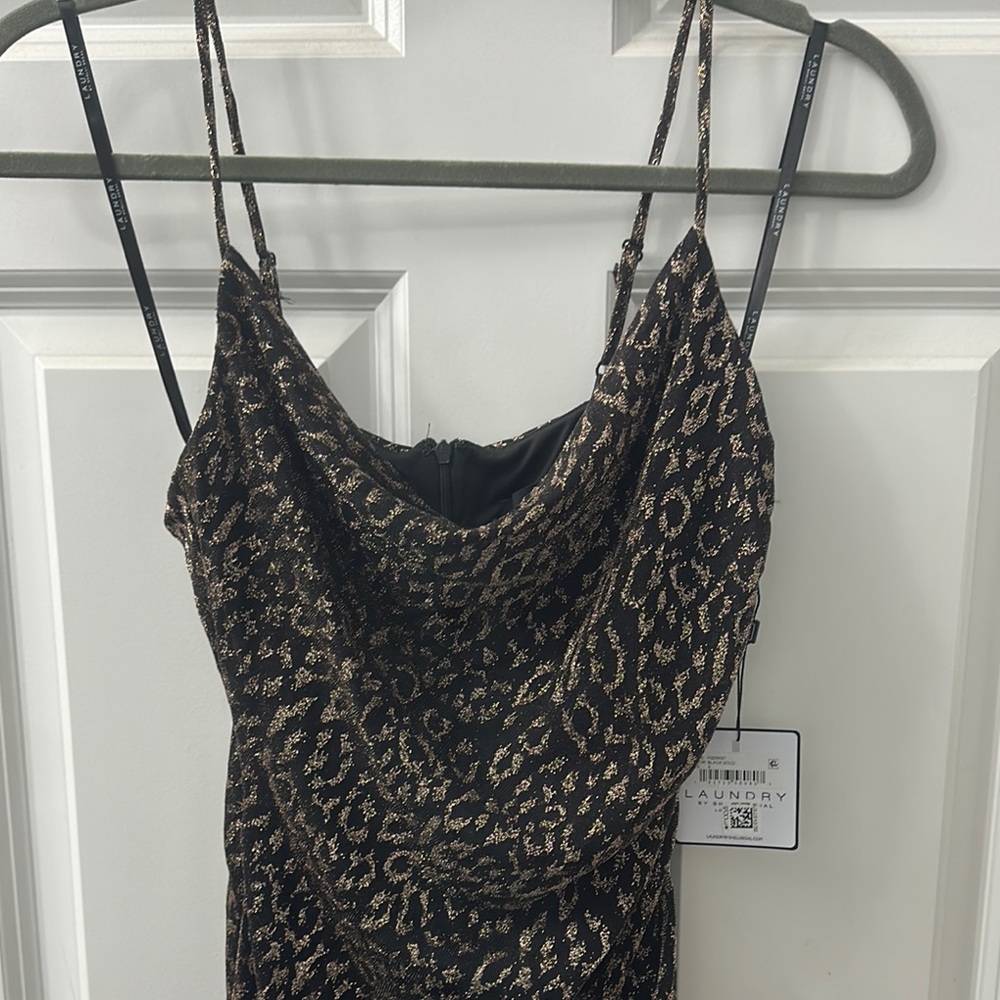 Laundry by Shelli Segal Black and Gold Dress